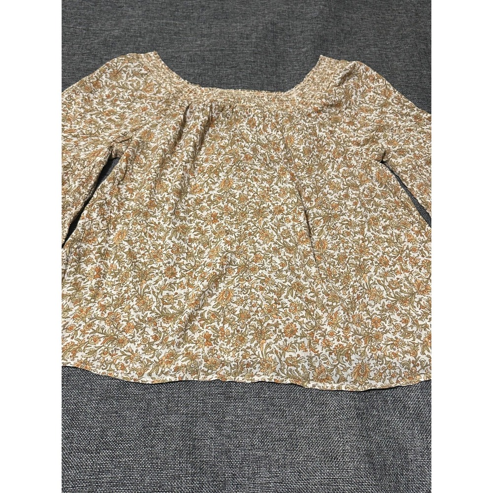 Chaps Women's L Floral‎ Flared Bell Sleeves Blouse - Picture 6 of 11